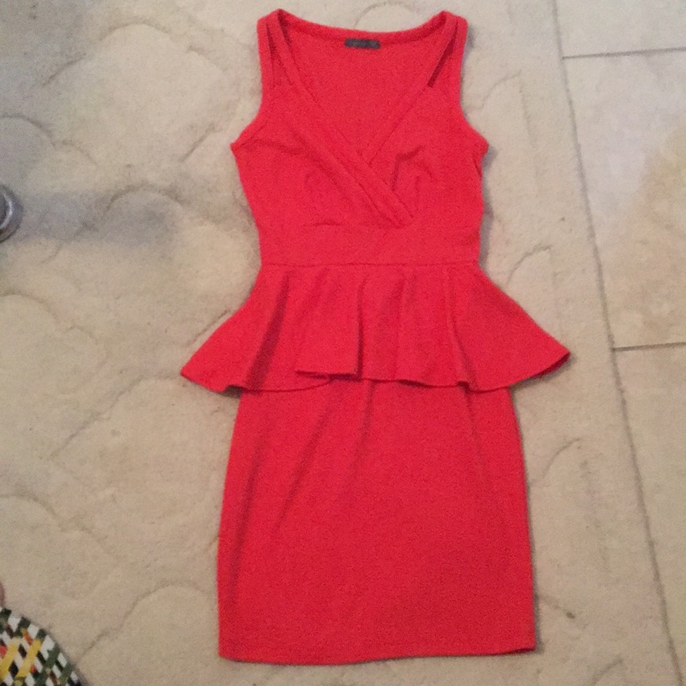 Red Peplum Dress